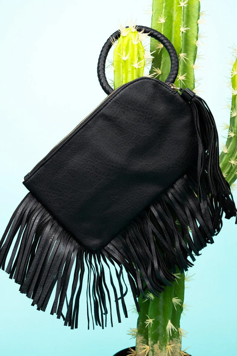 Fringe Bangle Clutch