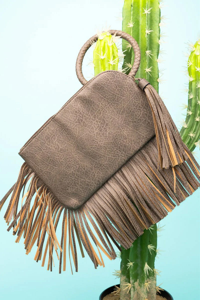 Fringe Bangle Clutch